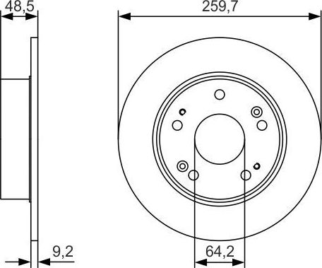 Тормозной диск Bosch. Артикул 0 986 479 T81