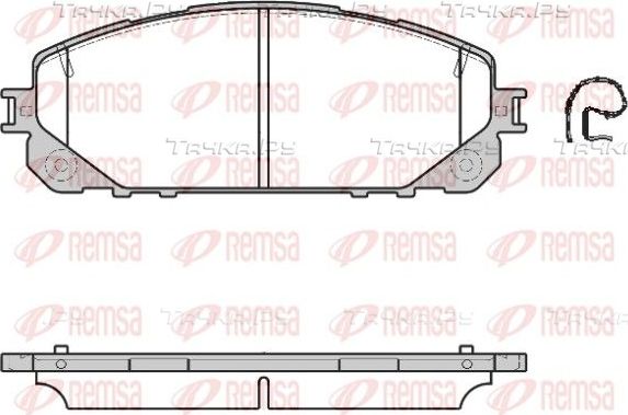 Тормозные колодки Remsa передние для Jeep Cherokee V (KL) 2013-2026. Артикул 1613.00