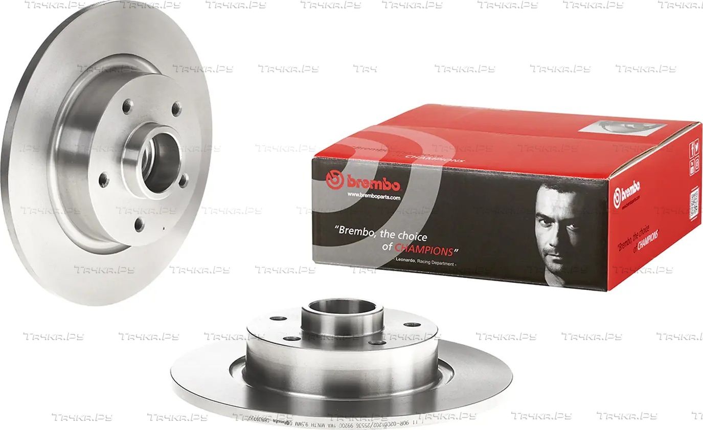 Тормозной диск Brembo PRIME LINE - With Bearing Kit задний для Renault Scenic III 2009-2016. Артикул 08.B397.27