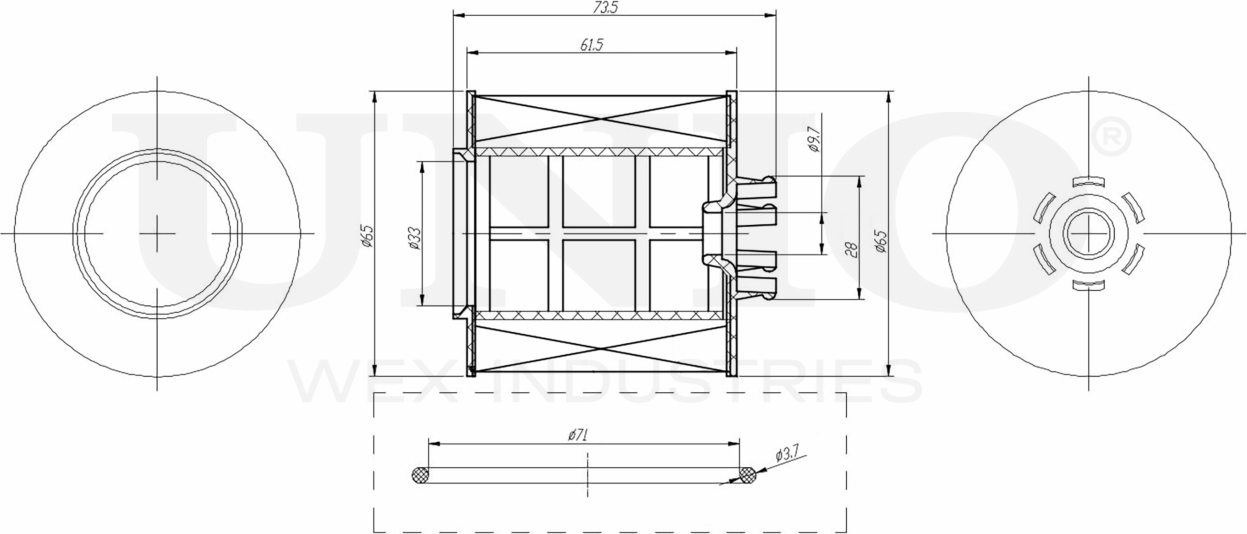 Фильтр масляный (Unio). Артикул FLT-20082