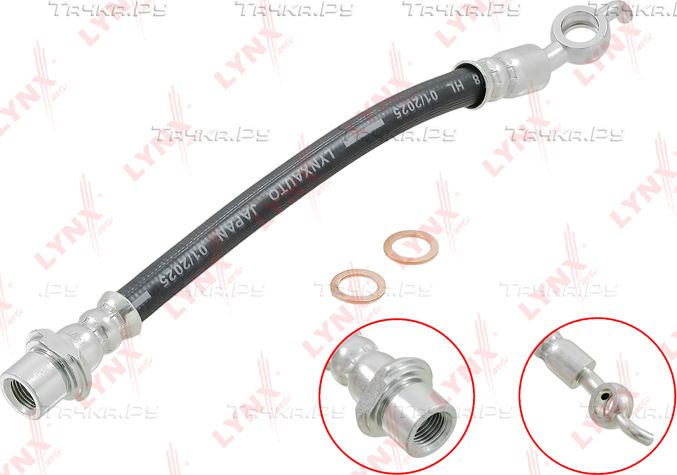 Тормозной шланг LYNXauto задний внешний для Toyota Auris I 2006-2012. Артикул BL-3777
