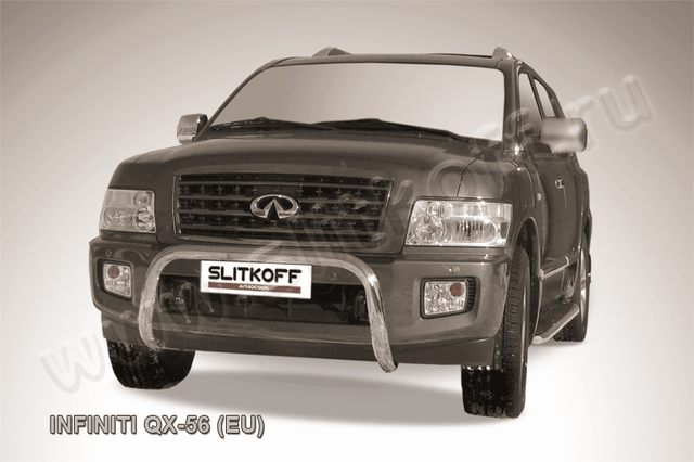 Кенгурятник Slitkoff d76 низкий мини для Infiniti QX56 II 2004-2010. Артикул IN.QX003