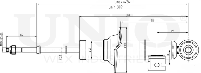 Амортизатор подвески (Unio). Артикул SAB-10569
