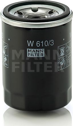 Масляный фильтр Mann-Filter для Mitsubishi Pajero Sport III 2015-2024. Артикул W 610/3