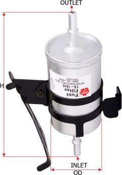 Топливный фильтр Sakura. Артикул FS-1910