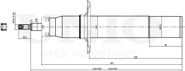 Амортизатор подвески (Unio). Артикул SAB-10736