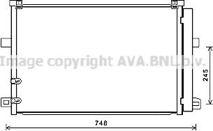 Радиатор кондиционера (конденсатор) AVA для Volkswagen Amarok I 2010-2026. Артикул VN5369D