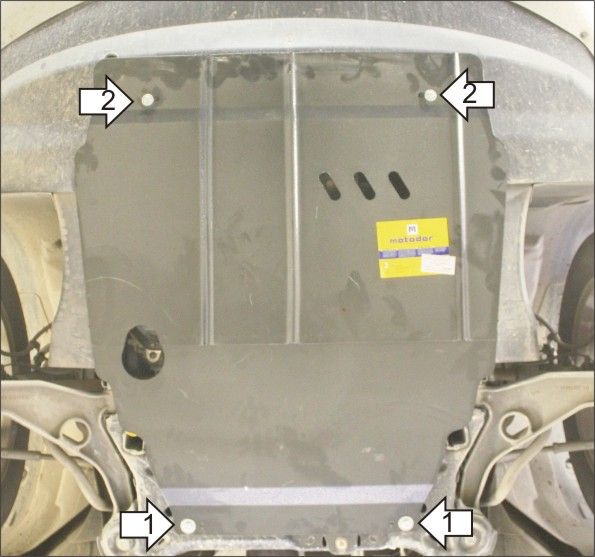 Защита Мотодор для картера, КПП Chrysler Sebring III кабриолет, седан АКПП 2006-2010. Артикул 00303