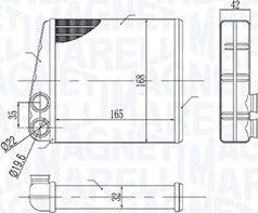 Радиатор отопителя (печки) Magneti Marelli для Nissan Note I 2006-2012. Артикул 350218440000