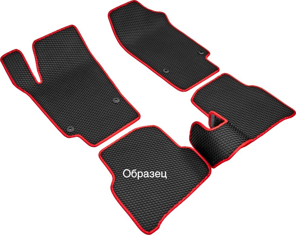Коврики Rezkon 3D EVA Ромб резиновые для салона Geely Coolray 2020-2026 Красный кант. Артикул 9217025104