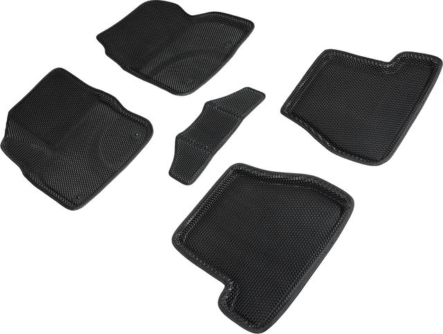 Коврики Seintex 3D EVA Соты для салона Ford Focus III рестайлинг АКПП 2015-2019 ЧЕРНЫЕ. Артикул 95252