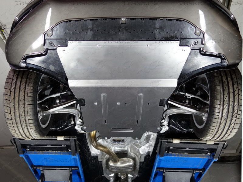 Защита алюминиевая ТСС (4 мм) для картера и КПП Audi A4 B8 2008-2015. Артикул ZKTCC00166