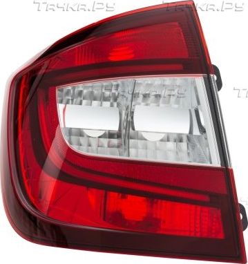 Фонарь задний Hella левый для Skoda Rapid I 2012-2019. Артикул 9EL 354 849-031