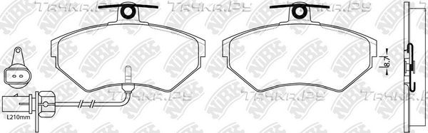 Тормозные колодки NiBK передние для SEAT Exeo 2008-2013. Артикул PN0023W