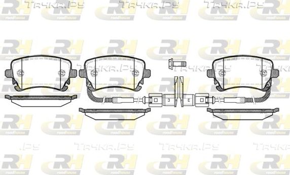 Тормозные колодки RoadHouse задние для Audi S4 III (B7) 2004-2009. Артикул 2897.02