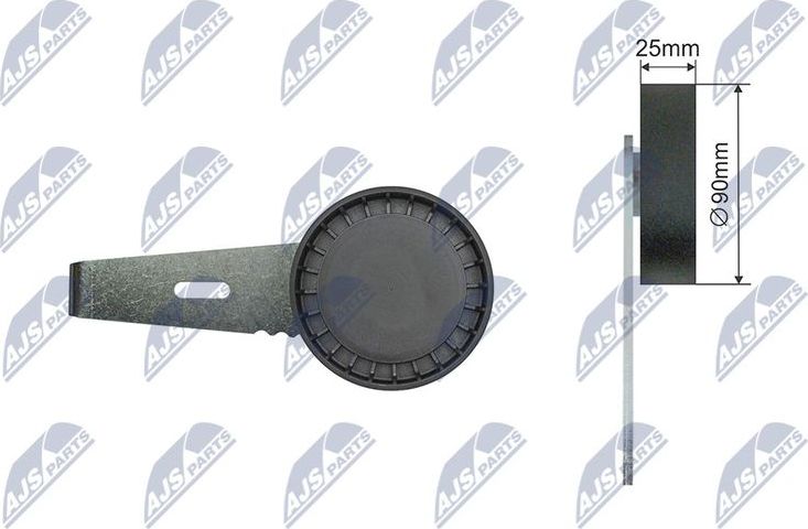 Натяжной ролик (натяжитель) приводного поликлинового ремня NTY. Артикул RNK-CT-054