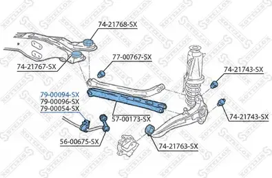 Втулка стабилизатора Stellox задняя для Audi 80 III (B2) 1986-1986. Артикул 79-00094-SX