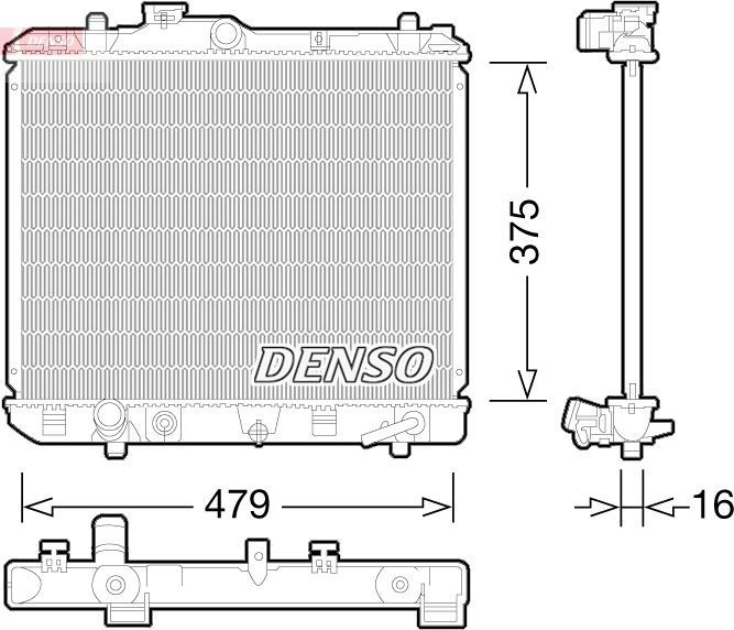 Радиатор охлаждения двигателя Denso. Артикул DRM47028