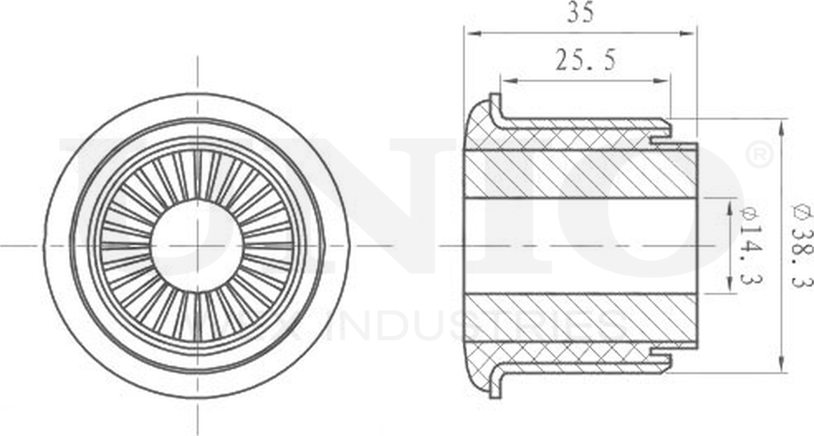 Сайлентблок подрамника (Unio). Артикул RMP-20072