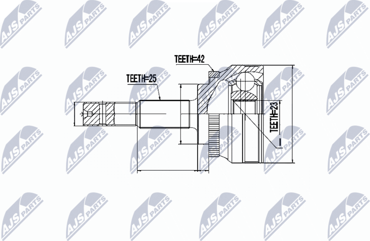 Шрус наружный (граната) NTY. Артикул NPZ-NS-023