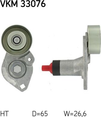 Натяжной ролик (натяжитель) приводного поликлинового ремня SKF левый для Citroen C6 2005-2012. Артикул VKM 33076