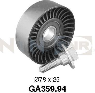 Направляющий (ведущий) ролик приводного поликлинового ремня NTN / SNR. Артикул GA359.94