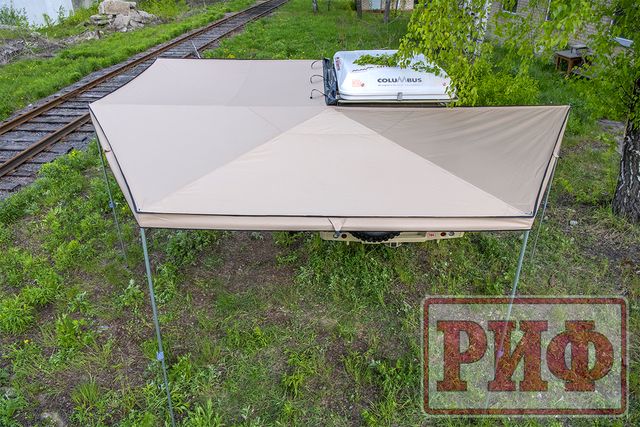 Маркиза автомобильная РИФ комбинированная (прямоугольная с веерной частью) 2,5 м (левая). Артикул RIFAVF072525601