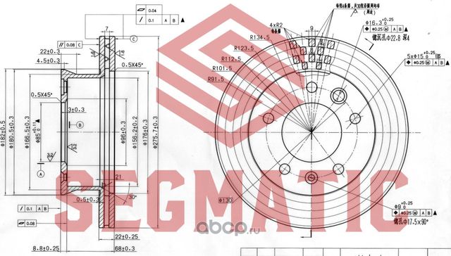 Диск тормозной (Segmatic). Артикул SBD30093031