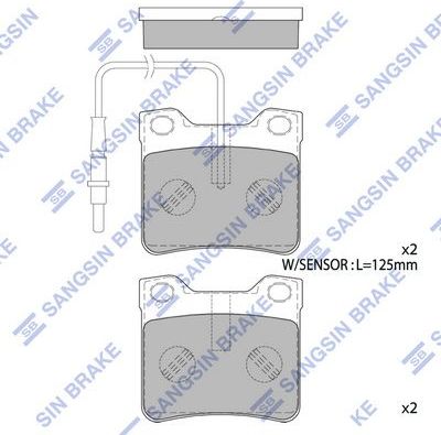 Тормозные колодки Sangsin Hi-Q. Артикул SP4267A