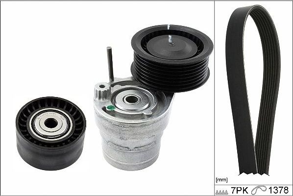 Приводной ремень поликлиновой с роликами (комплект) Ina для Smart Fortwo III (C453, A453) 2014-2026. Артикул 529 0313 10