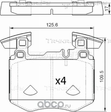 Колодки тормозные перед MERCEDES GLC X253C253 15- (SAT). Артикул ST280243