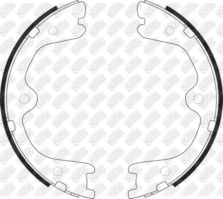 Тормозные колодки (стояночная тормозная система) NiBK. Артикул FN22002