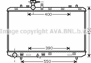 Радиатор охлаждения двигателя AVA. Артикул SZ2084