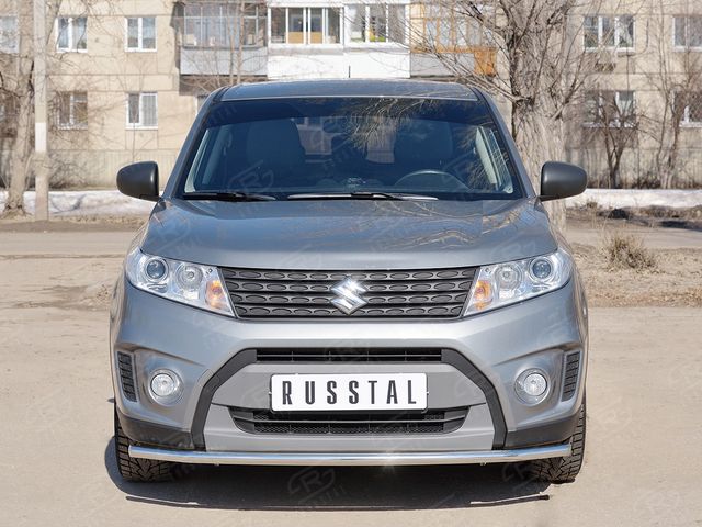 Защита "RusStal" переднего бампера d42 (секции) для Suzuk Vitara IV 2015-2026. Артикул SVZ-002636