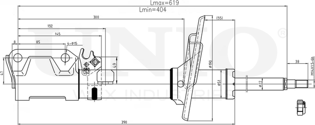 Амортизатор подвески (Unio). Артикул SAB-10148
