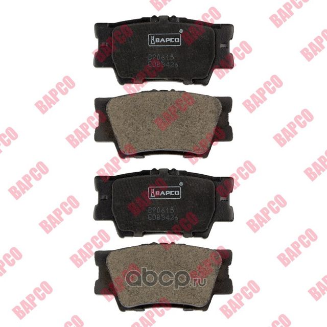 Колодки тормозные дисковые зад. TOYOTA CAMRY(_V4_)(_V5_), MATRIX (_E14 (Bapco) Bapco. Артикул BP0615