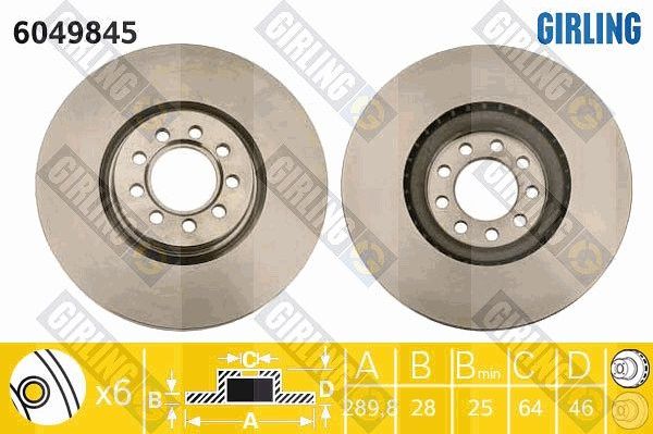 Тормозной диск Girling. Артикул 6049845