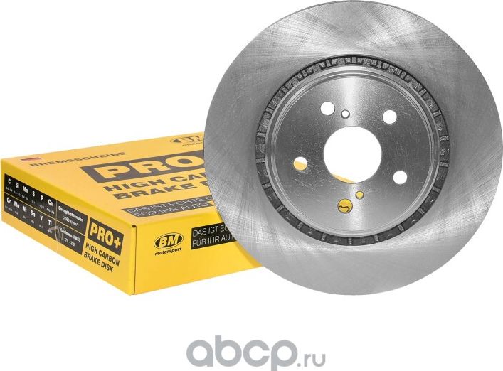 Диск тормозной высокоуглеродистый вентилируемый передний (BM). Артикул WIP0041