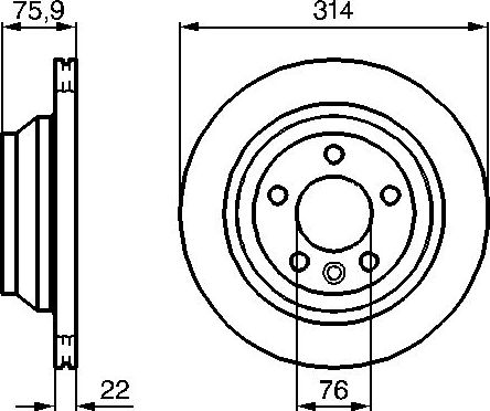 Тормозной диск Bosch. Артикул 0 986 479 B72