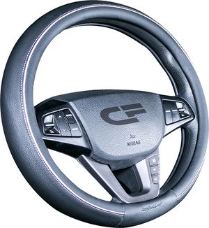 Оплётка на руль CarFashion Tiltan (размер M, экокожа, цвет ЧЕРНЫЙ/БЕЛЫЙ). Артикул 31438