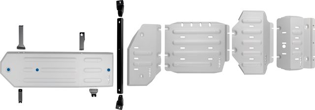 Защита алюминиевая Rival для картера, КПП, РК и топливного бака Tank 300 АКПП 4WD 2023-2026. Артикул K333.4801.1.6