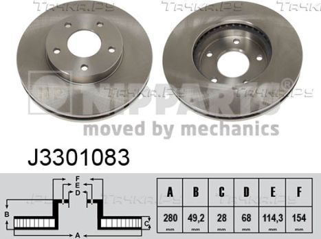 Тормозной диск Nipparts. Артикул J3301083