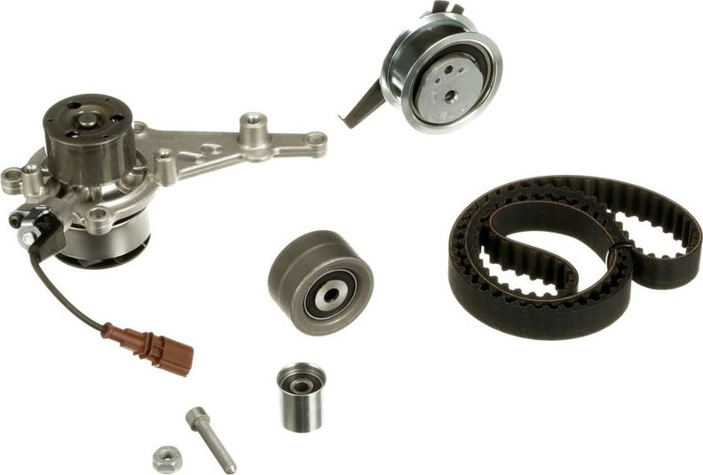 Помпа (водяной насос) с комплектом ремня ГРМ Gates PowerGrip™. Артикул KP15695XS-1