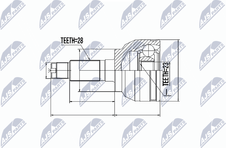 Шрус внутренний (граната) NTY. Артикул NPZ-MZ-047