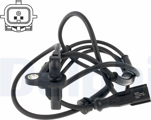 Датчик ABS Delphi для Renault Kangoo II 2008-2026. Артикул SS21258-12B1