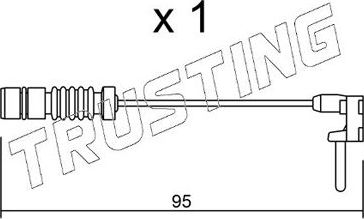 Датчик износа тормозных колодок  Trusting. Артикул SU.011