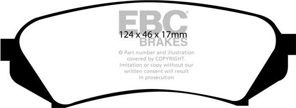 Тормозные колодки EBC Brakes. Артикул DP61282
