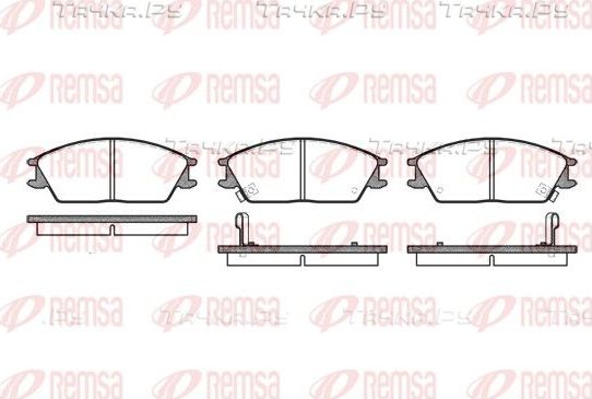 Тормозные колодки Remsa передние для Hyundai Accent I 1994-1999. Артикул 0224.02