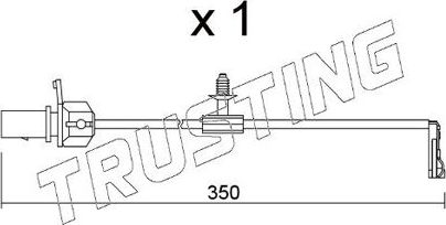 Датчик износа тормозных колодок  Trusting. Артикул SU.380