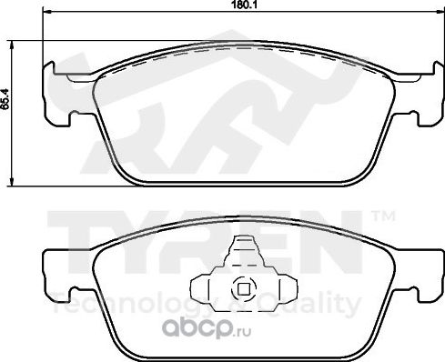 Колодки тормозные дисковые | перед | (Tyren). Артикул TYR1213711